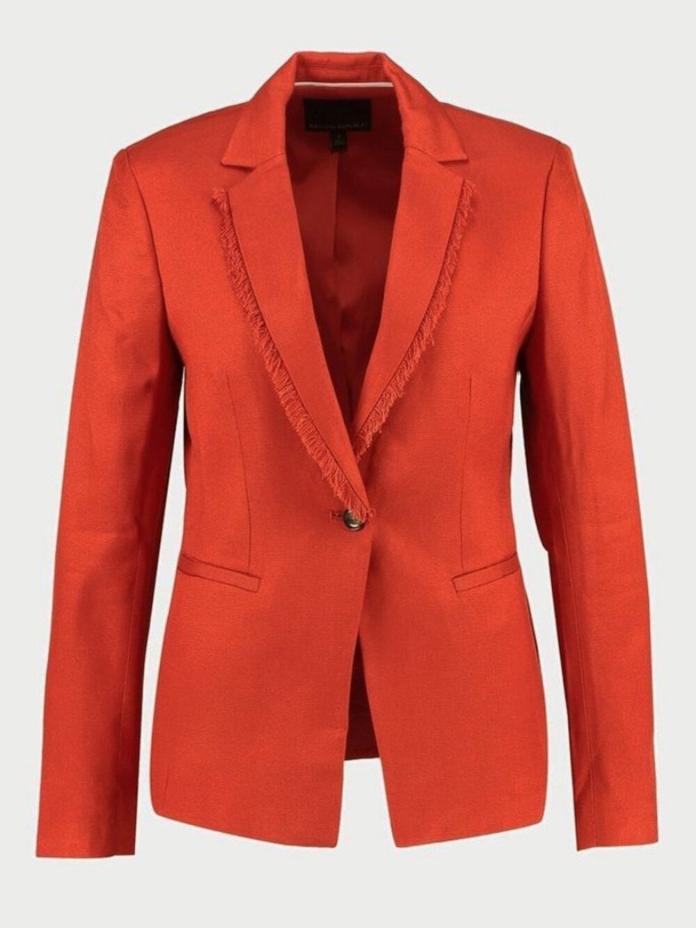 New Banana Republic Fringe Trim Blazer Pumpkin Orange 4, S $168